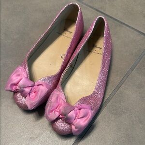 Disney Pink Glitter Ballet Flats size 10